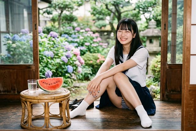 Social Media Post - Summer Veranda Schoolgirl Photo — output
