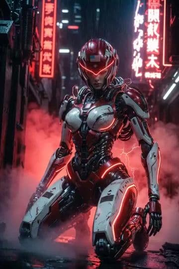 Cyberpunk Mecha Warrior Video Prompt — cover