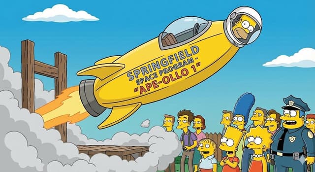 Simpsons-style rocket-banana hybrid — output