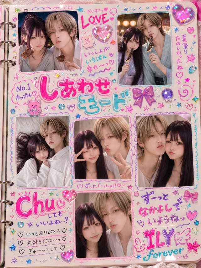 Comic / Storyboard - Y2K Japanese Purikura Sticker Album — output