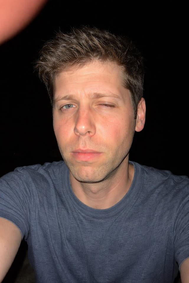 Flash-Fired Selfie of Sam Altman — output