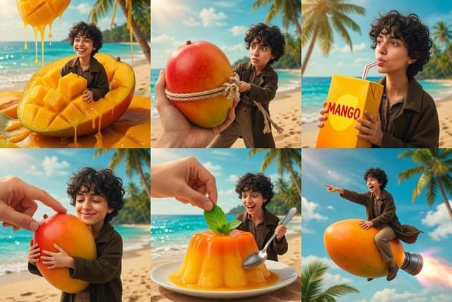 Comic / Storyboard - Tiny Traveler Mango Beach Collage — output