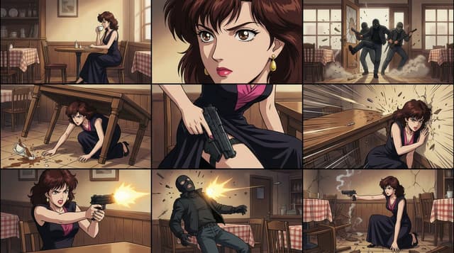 90s Anime Action Sequence: Cafe Ambush — cover