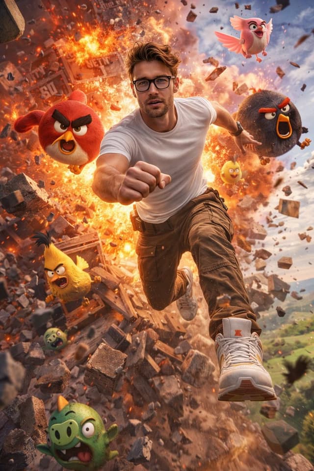 Game Asset - Ultra-Realistic Man in Angry Birds World — output