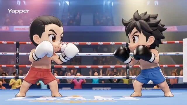 Chibi Boxing Match with Anime Action Style — cover