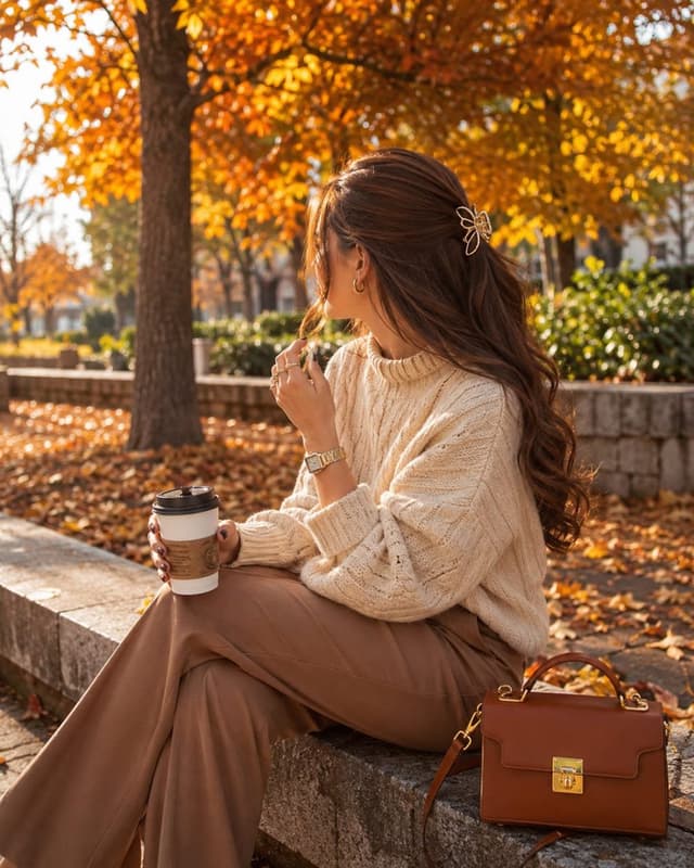 Social Media Post - Autumn Park Fashion Photography — output