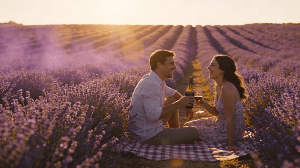 Romantic Picnic in Lavender Field — output