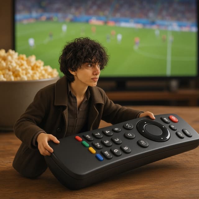 Social Media Post - Tiny Person Lifting Giant TV Remote — output