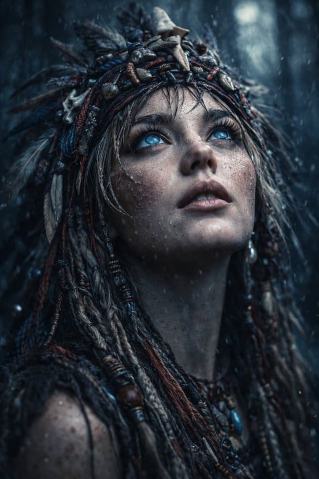 Game Asset - Ultra-Realistic Cinematic Close-up of Tribal Warrior Woman — output