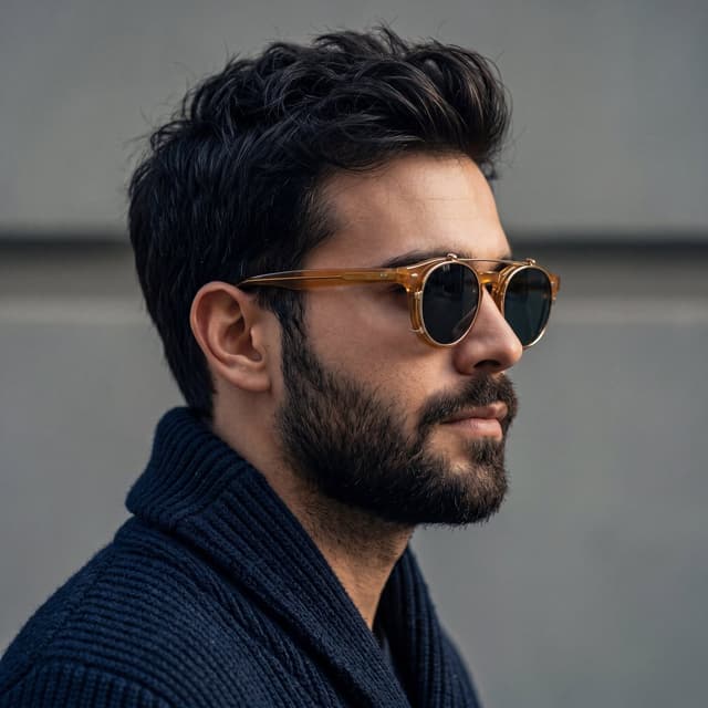 Profile / Avatar - Rugged Side-Profile Portrait with Vintage Eyewear — output
