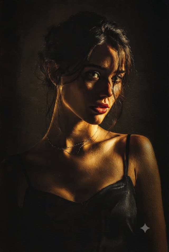 Profile / Avatar - Painterly Gold Light Portrait — output