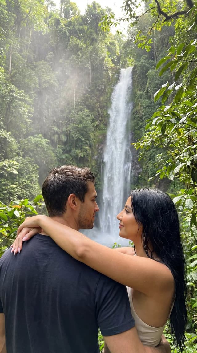 Social Media Post - Ultra-Photoreal Tropical Waterfall Embrace — output