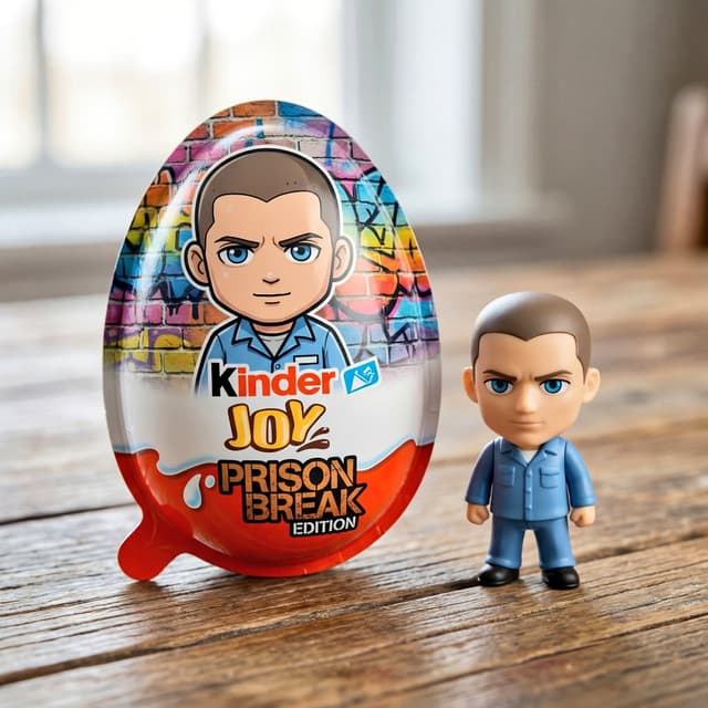 E-commerce Main Image - Hyper-realistic Product Photo of Kinder Joy Egg — output