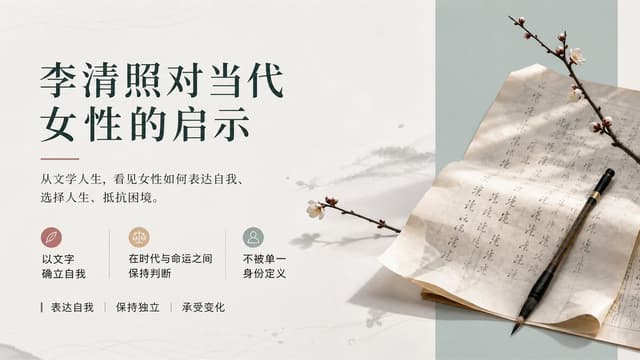 Infographic / Edu Visual - Li Qingzhao Literary Slide — output