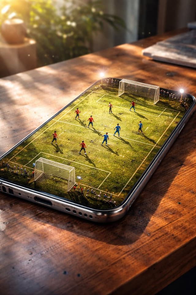 Hyper-Realistic Cinematic Football Stadium on a Smartphone Screen — output