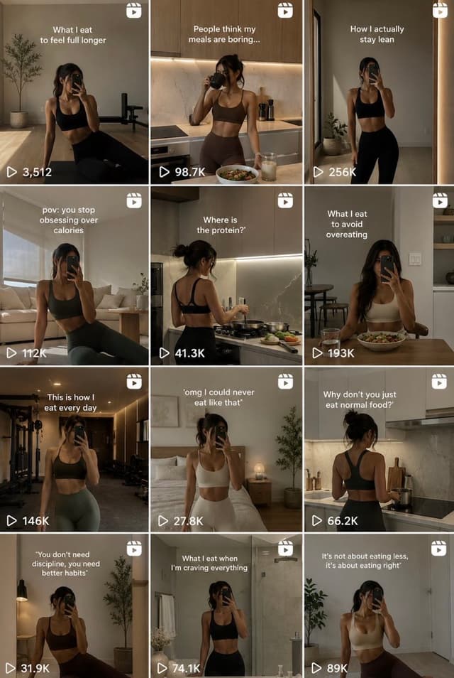 Product Marketing - Fitness Influencer Reels Grid — output