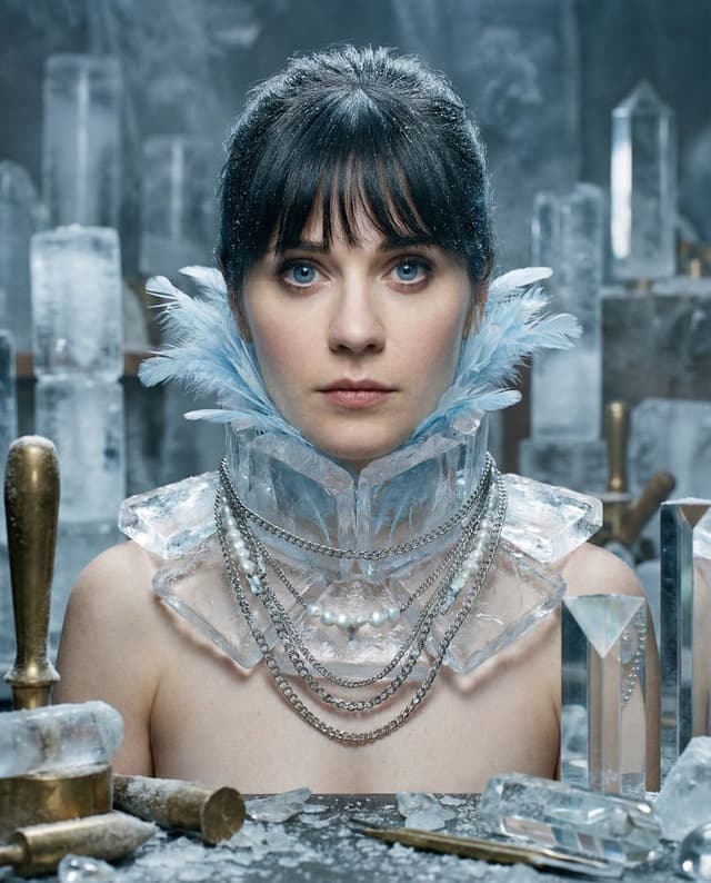 Social Media Post - Glacial Avant-Garde Beauty Portrait — output