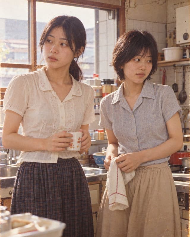 Social Media Post - Two Women in Rustic Kitchen — output