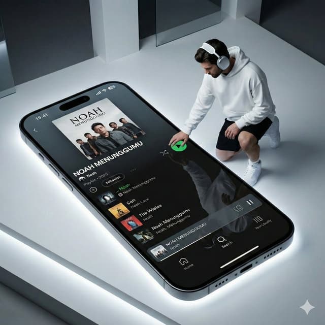 Futuristic Fashion Shot on Giant Smartphone Screen — output