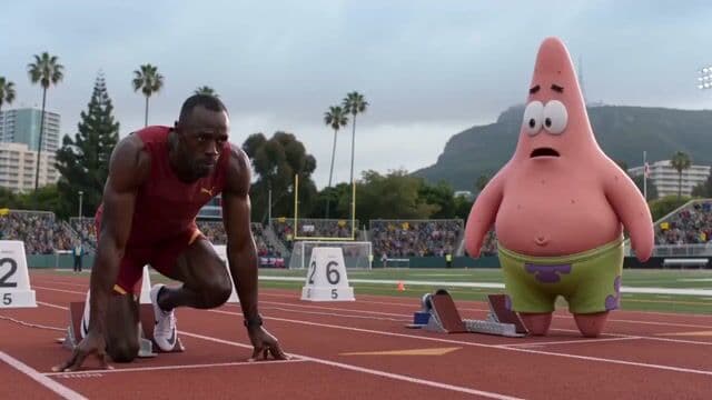 Patrick Star vs Usain Bolt Race Scene — cover