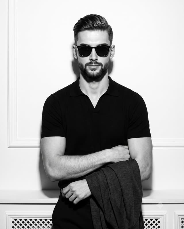 Product Marketing - Monochromatic Editorial Male Portrait — output