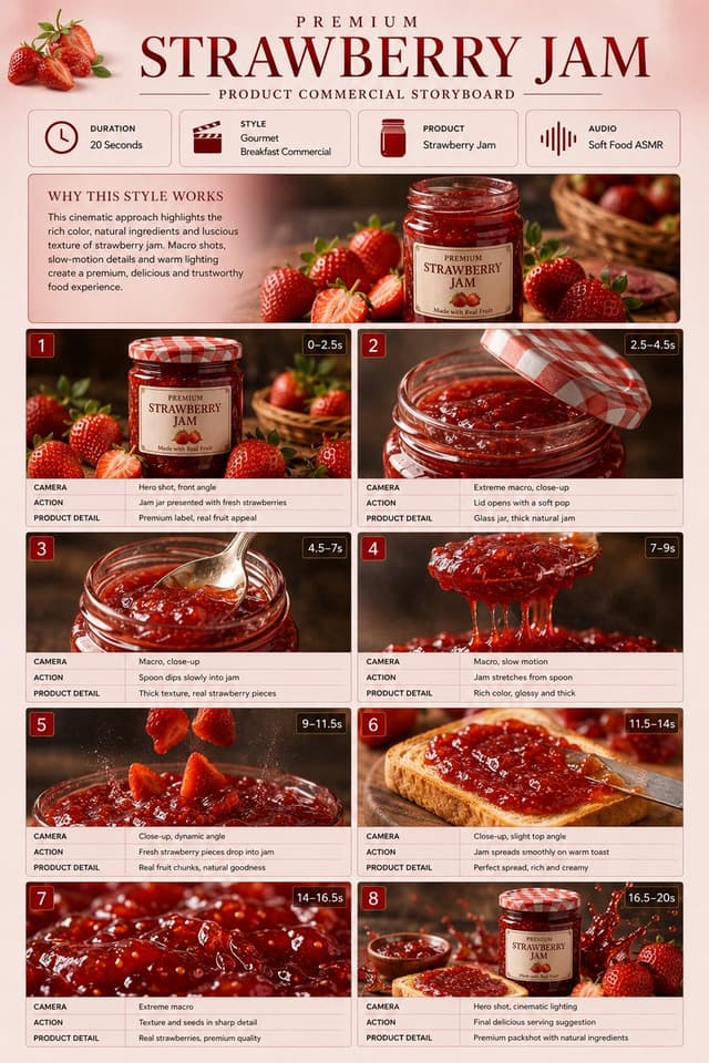 Comic / Storyboard - Premium Strawberry Jam Storyboard — output