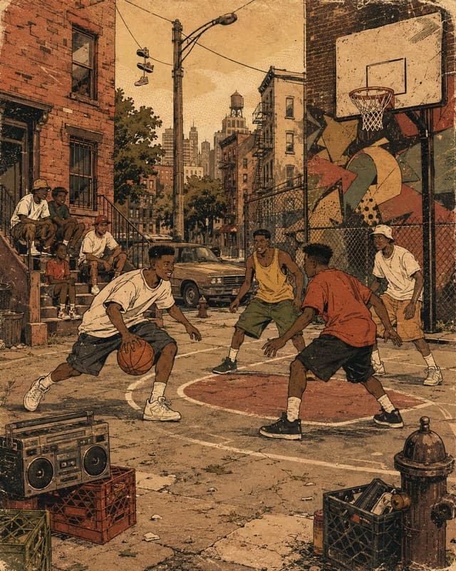 Comic / Storyboard - Retro 90s Urban Album Art — output