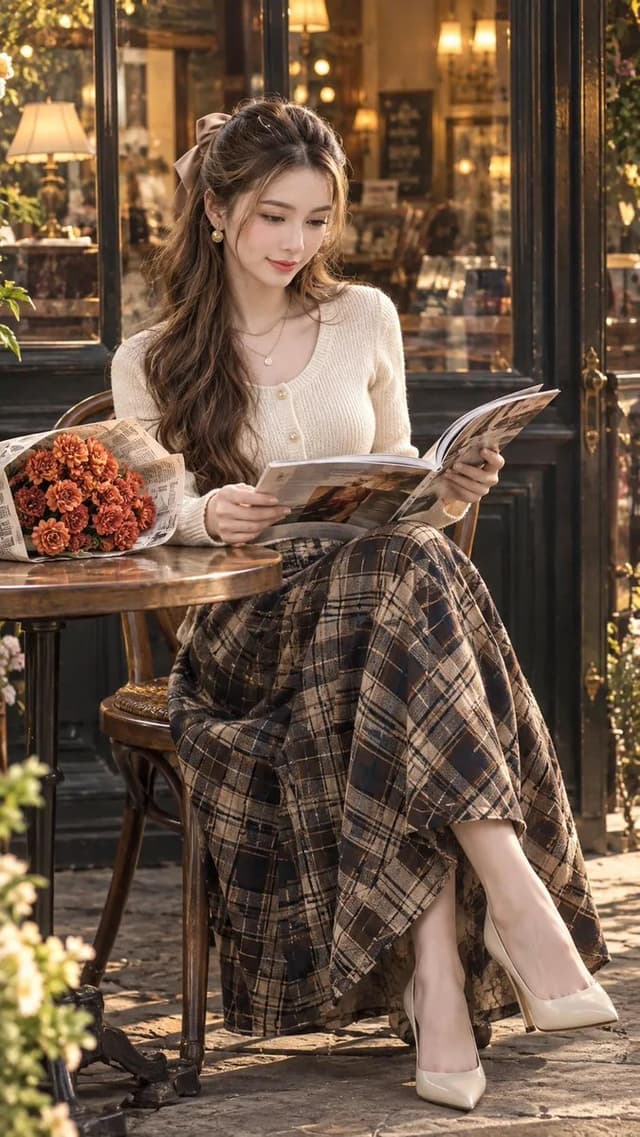 Social Media Post - Parisian Café Vintage Portrait — output