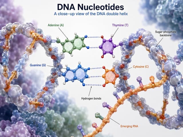 Infographic / Edu Visual - DNA Nucleotides 3D Infographic — output