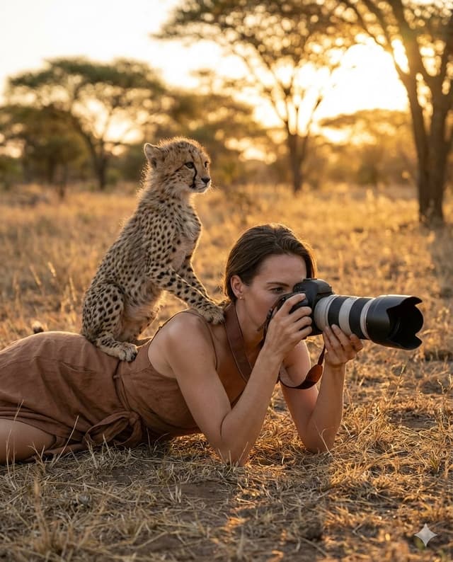 Ultra-Realistic Wildlife Photography with Cheetah Cub — output