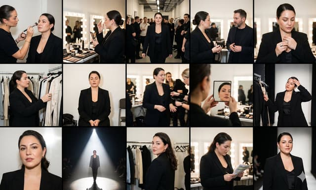 Comic / Storyboard - Fashion Week Backstage Contact Sheet — output