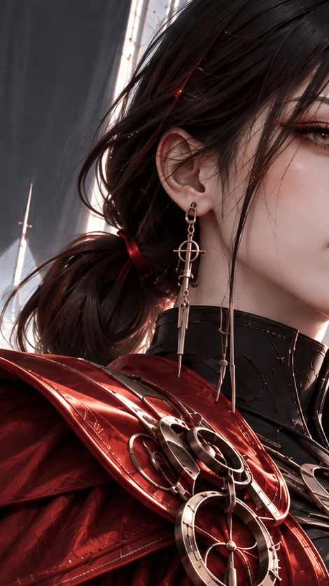 Profile / Avatar - Futuristic Crimson Judge Portrait — output