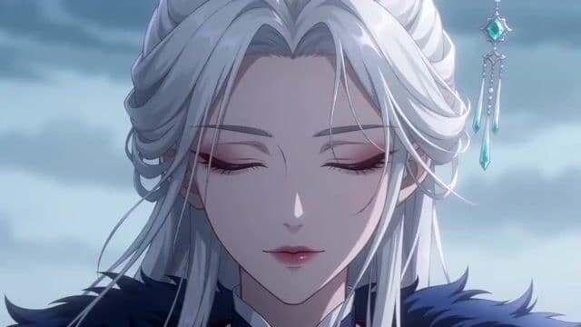 2D Anime Video Prompt: White-Haired Girl Summons Water Dragon — cover