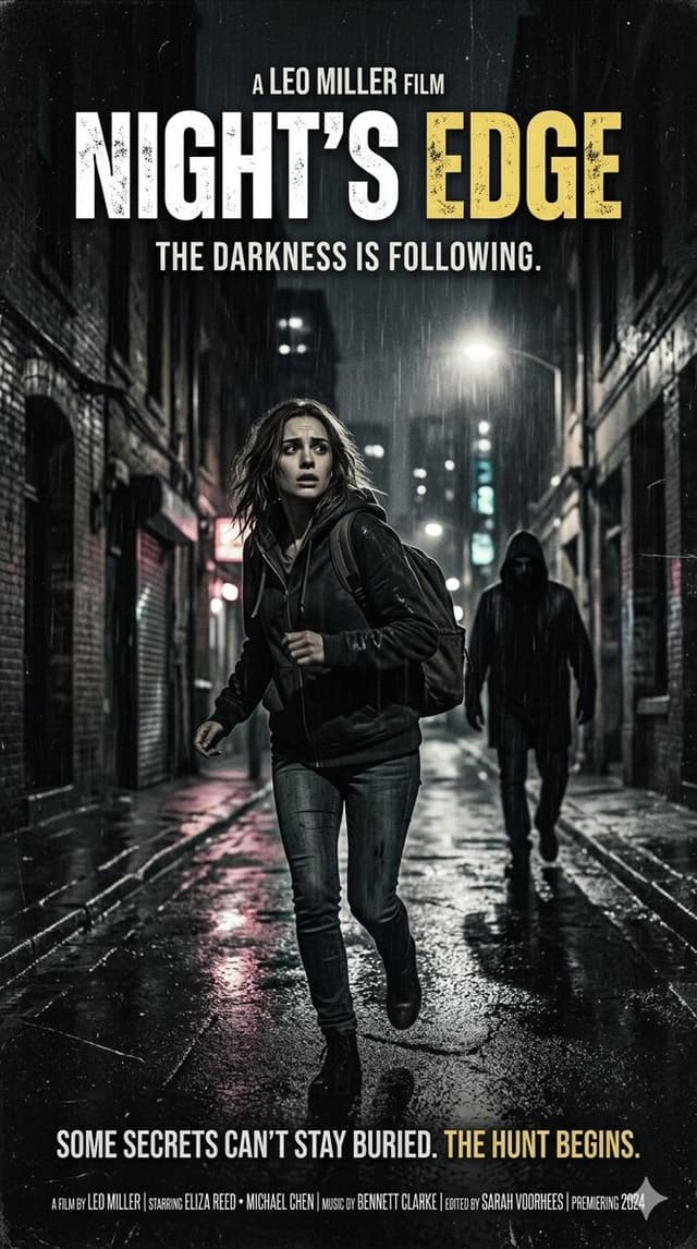 Comic / Storyboard - Neo-noir psychological thriller movie poster — output