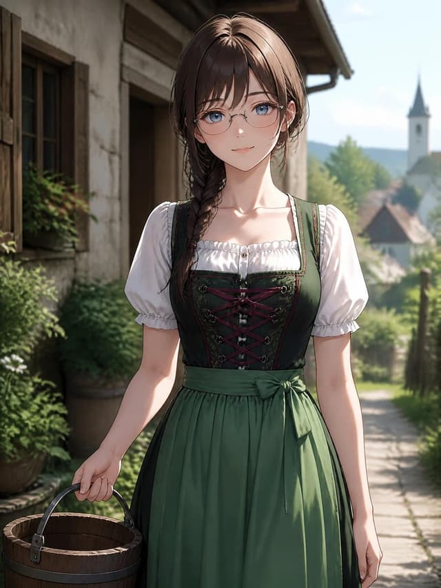 Comic / Storyboard - Anime Dirndl Village Portrait — output