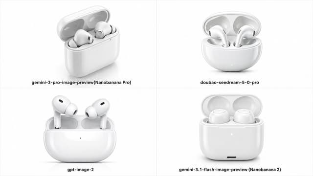 E-commerce Main Image - Four-Model Earbud Product Comparison — output