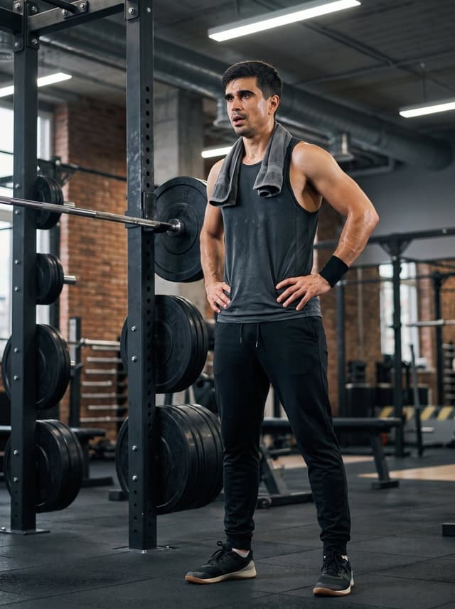Social Media Post - Strong Man Gym Fitness Portrait — output