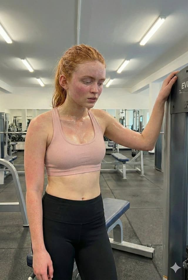 Profile / Avatar - Photorealistic Post-Workout Selfie of Sadie Sink — output