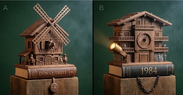Comic / Storyboard - Cuckoo Clock Inspired Literary Mechanism Prompt — output