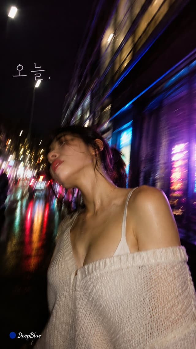 Profile / Avatar - Korean Night Street Lifestyle Snapshot — output