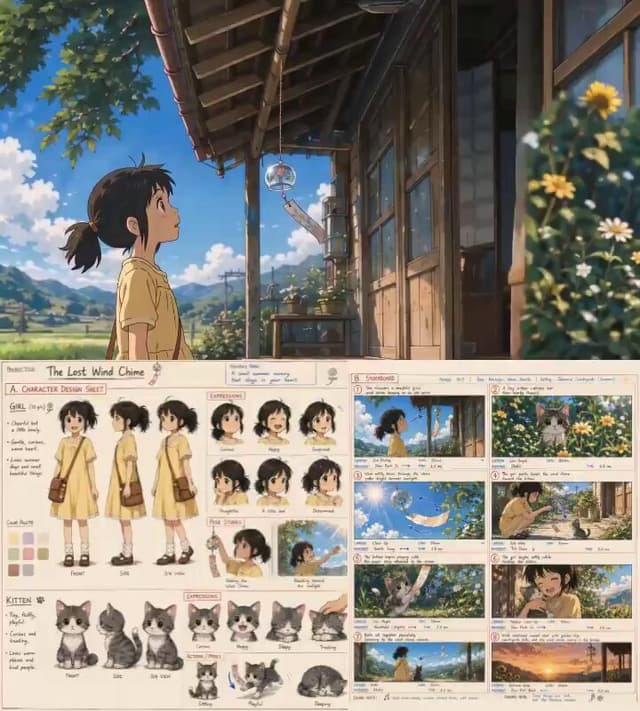 Lost Wind Chime Anime Video Prompt — cover