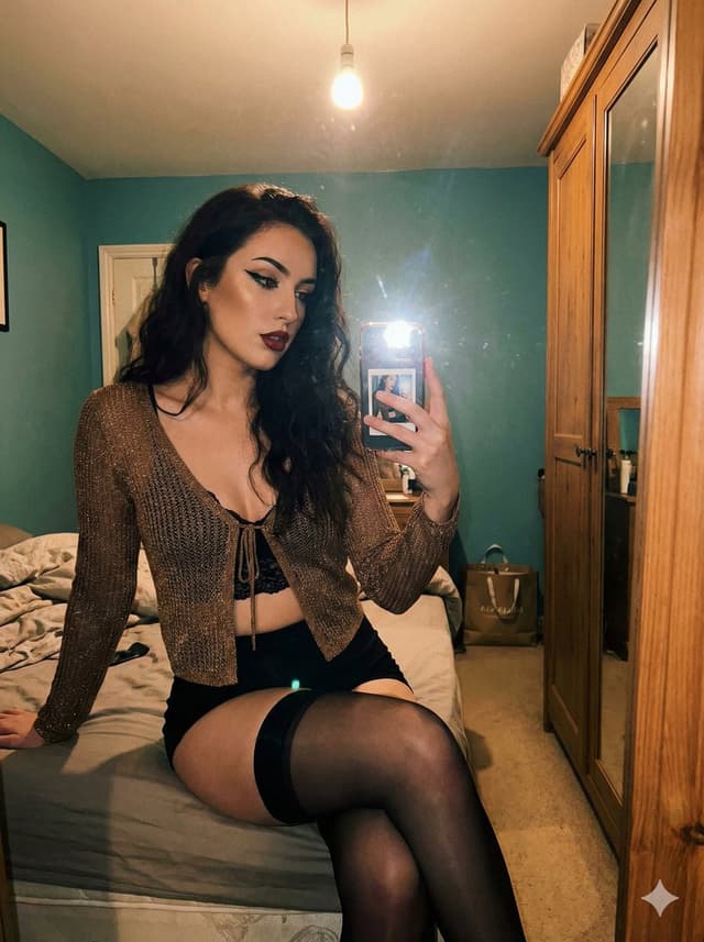 Profile / Avatar - Seductive Low-Light Mirror Selfie with Flash — output