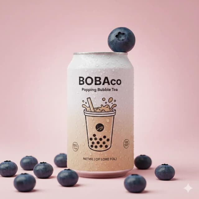 E-commerce Main Image - Studio Product Photo Prompt for Boba Tea Can (Duplicate) — output