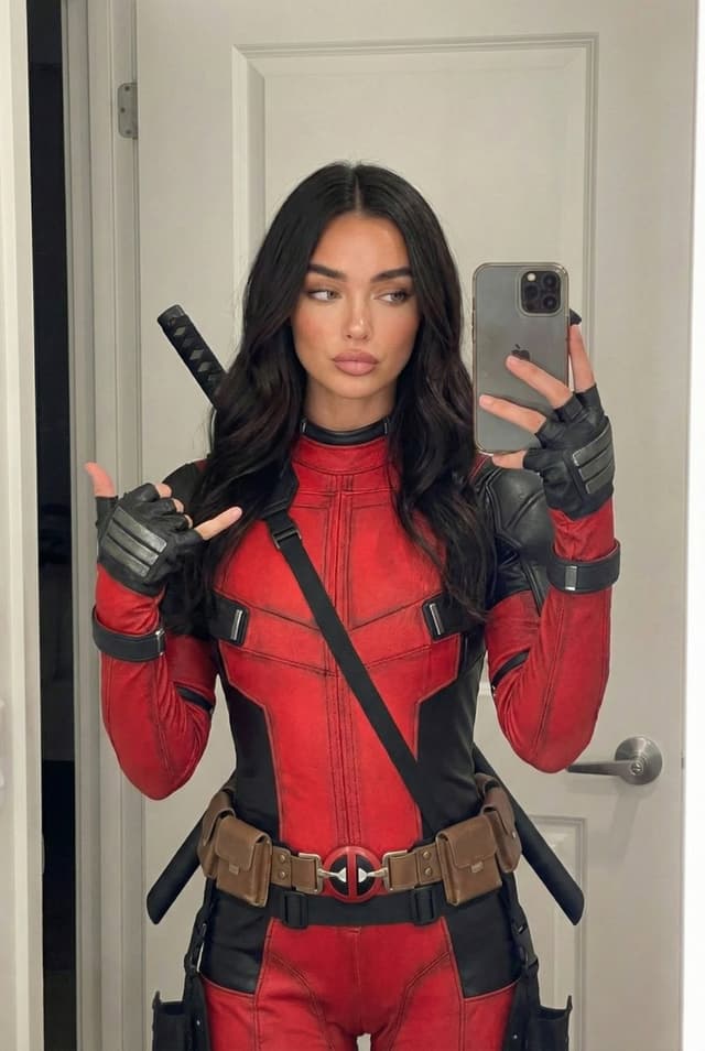 Profile / Avatar - Photorealistic Deadpool Cosplay Mirror Selfie — output