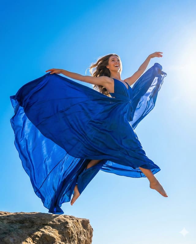 High-Fashion Dynamic Leap Commercial Prompt — output