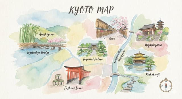 Watercolor Travel Map Illustration Prompt — output