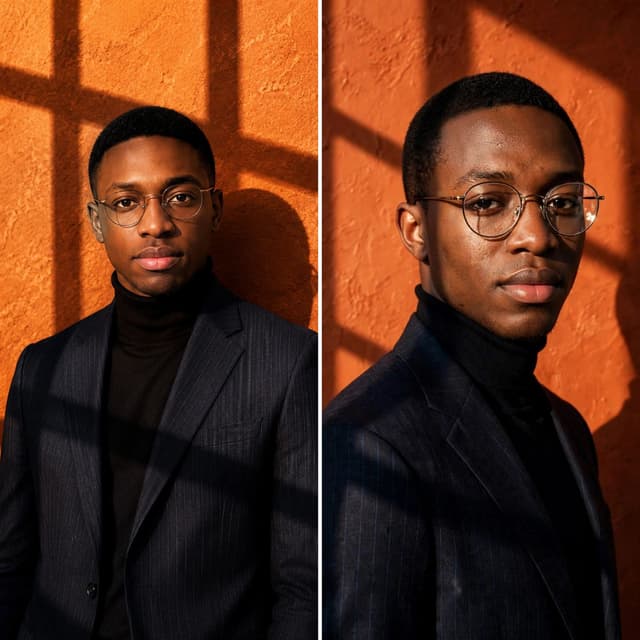 Social Media Post - Burnt Orange Editorial Portrait Diptych — output
