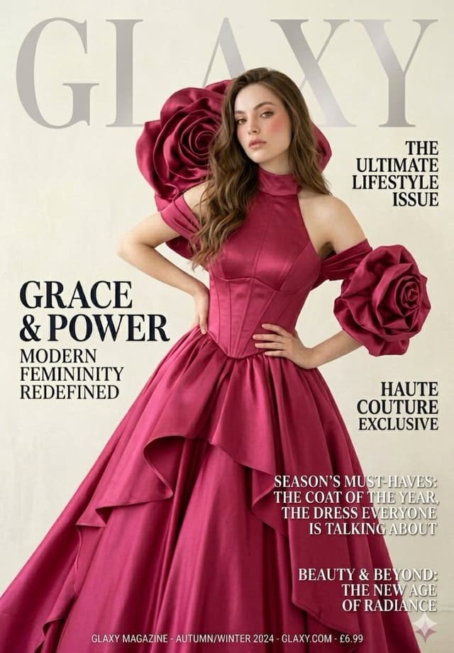 Product Marketing - High-End Haute Couture Magazine Cover — output