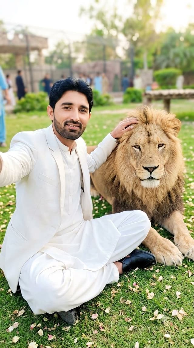 Profile / Avatar - Man Selfie With Lion — output