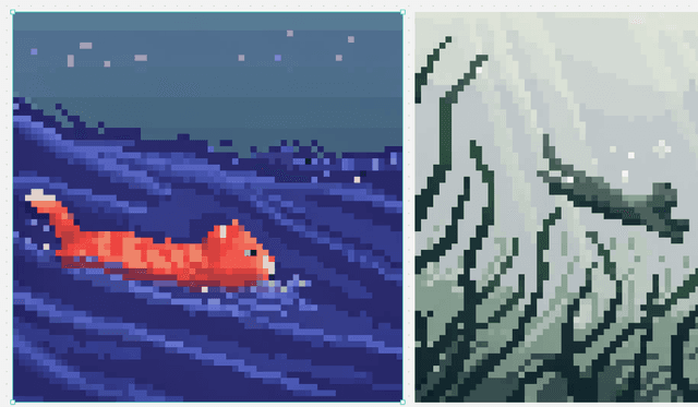 Comic / Storyboard - Split Pixel Art Canvas — output